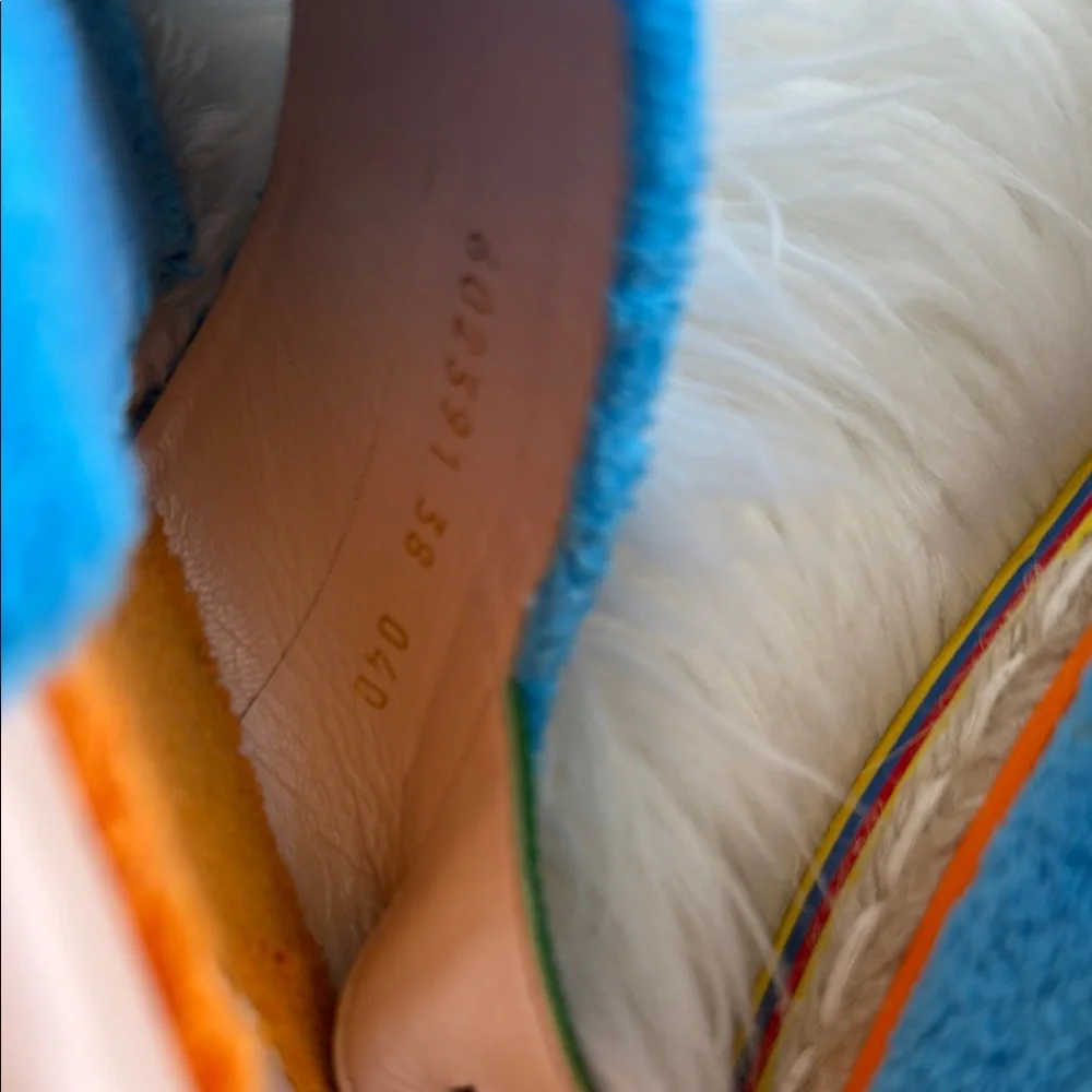 Gucci Yellow and Blue Platform Sandals - Picture 4 of 6